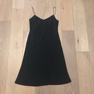 Adrianna Papell Dress Black Spaghetti Strap Sz 8